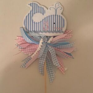 Whale Themed 3 cake topper